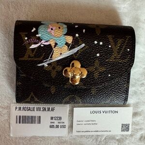 BRAND NEW Louis Vuitton Rosalie Coin Purse Vivienne Holiday ‘24 Azur Frost